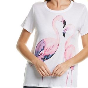 CHASER Women’s Pink Flamingo Cotton Tees size S